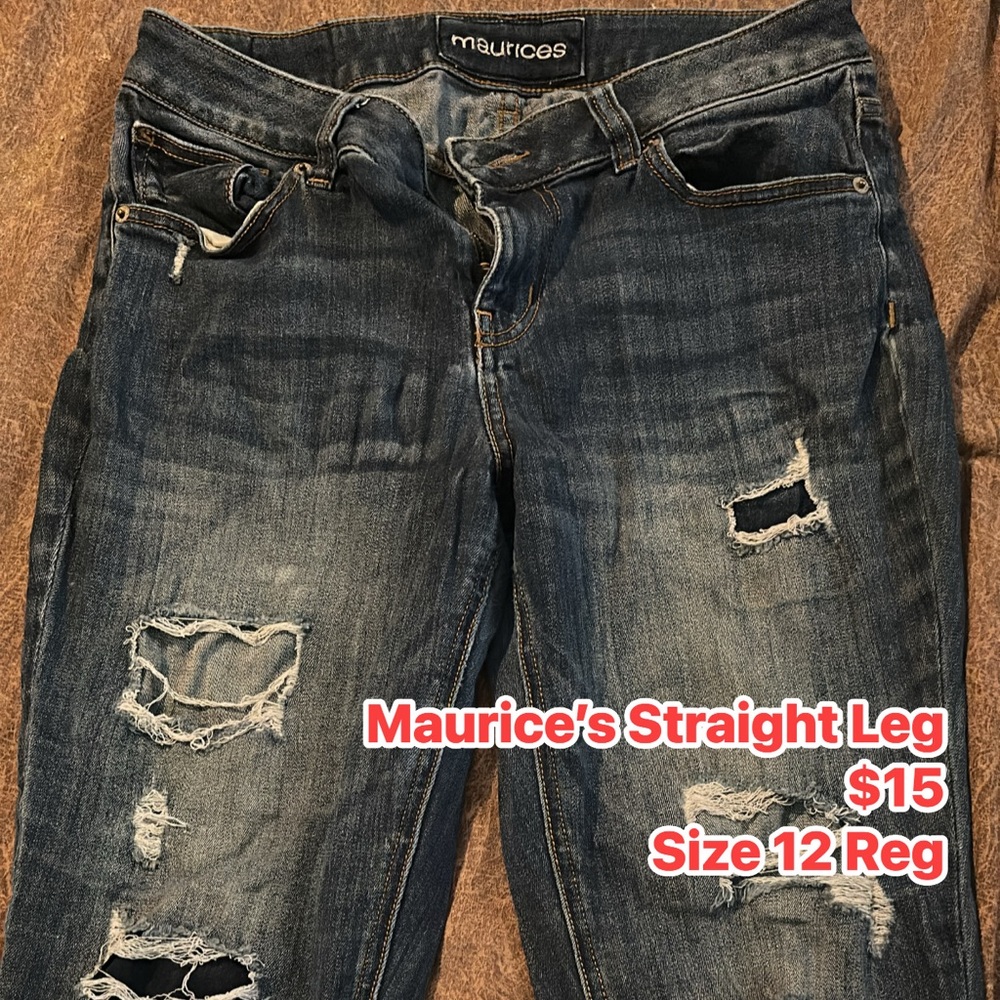 Maurices Blue Distressed Jeans